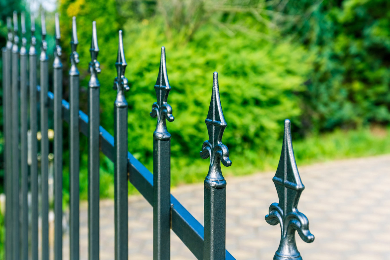 Ornamental iron fence installation in Ennis, TX
